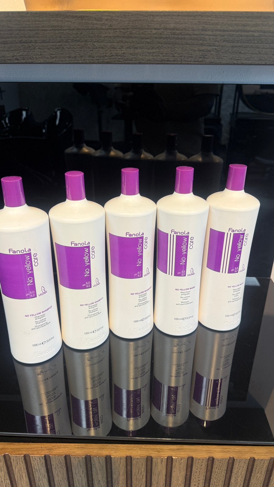 3x Fanola No Yellow Shampoo 1000 ml  + 2x Mask 1000 ml, Ophalen of Verzenden, Nieuw, Shampoo of Conditioner