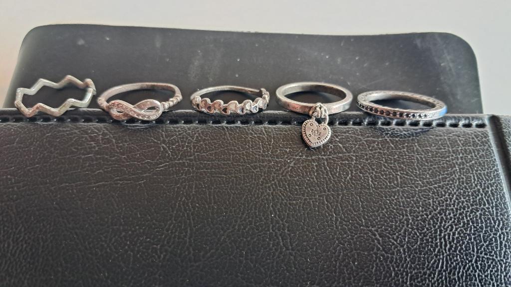 5 ringen pandora, Sieraden, Tassen en Uiterlijk, Ringen, Gebruikt, Ophalen of Verzenden, 17 tot 18, Dame