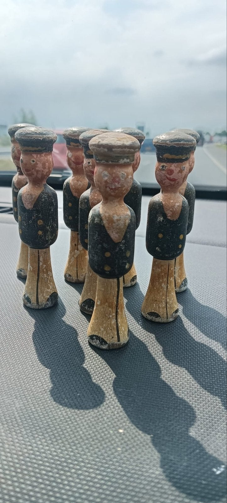 Antieke Matrozen Kegels - Vintage Houten Spelset, Ophalen of Verzenden
