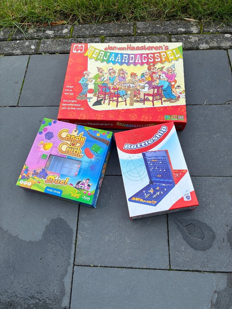 2 kleine spellen en Jan van Haasteren verjaardagsspel, Een of twee spelers, Ophalen of Verzenden, Zo goed als nieuw, Reisspel