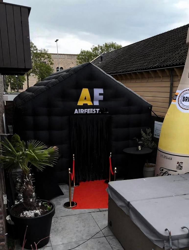 Opblaasbare tenten te huur in goud, zwart en zilver, Tuin en Terras, Partytenten, Ophalen of Verzenden, Zo goed als nieuw