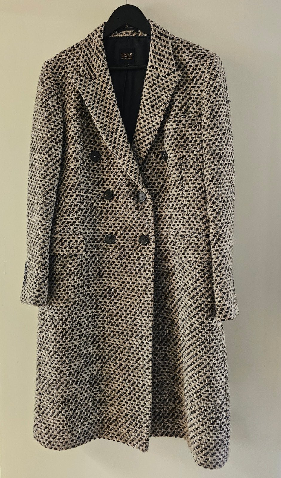 Pauw mantel jas | wolmix | Maat 4 (XL), Pauw, Ophalen of Verzenden, Gedragen, Maat 42/44 (L)
