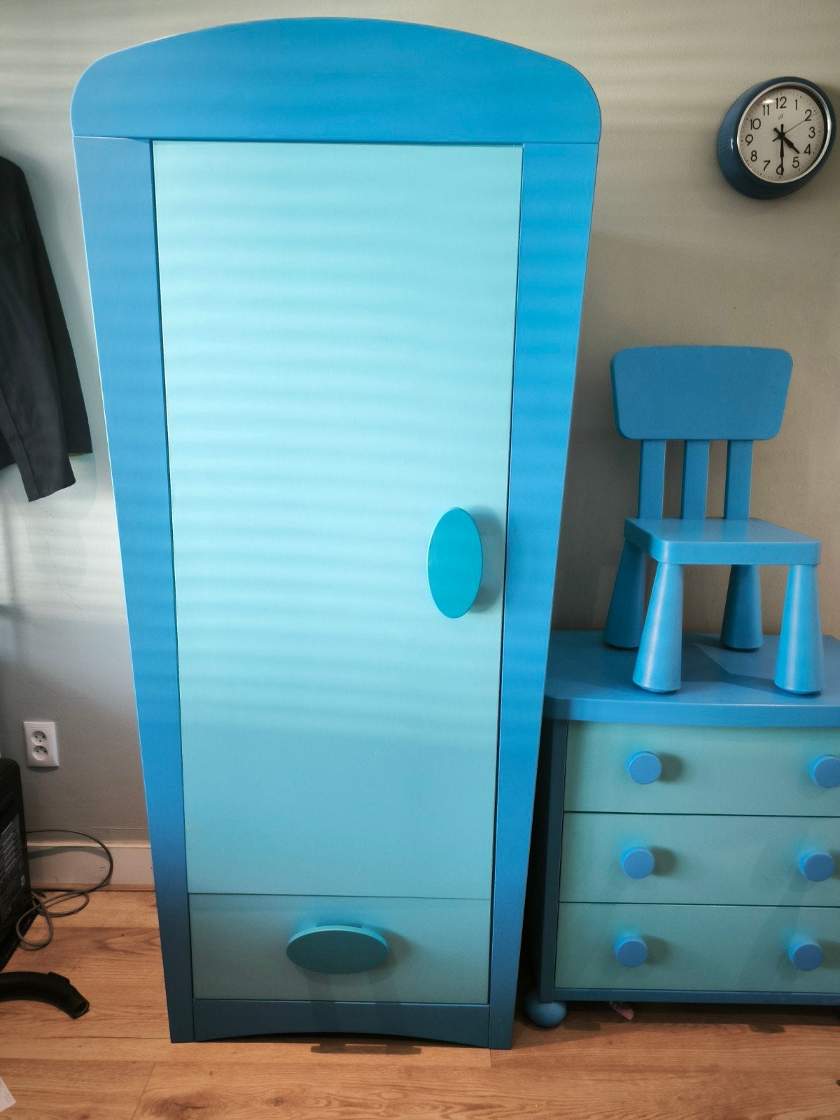Ikea Kledingkast en Ladekastje - Blauw, Kinderen en Baby's, Kinderkamer | Commodes en Kasten, Ophalen of Verzenden