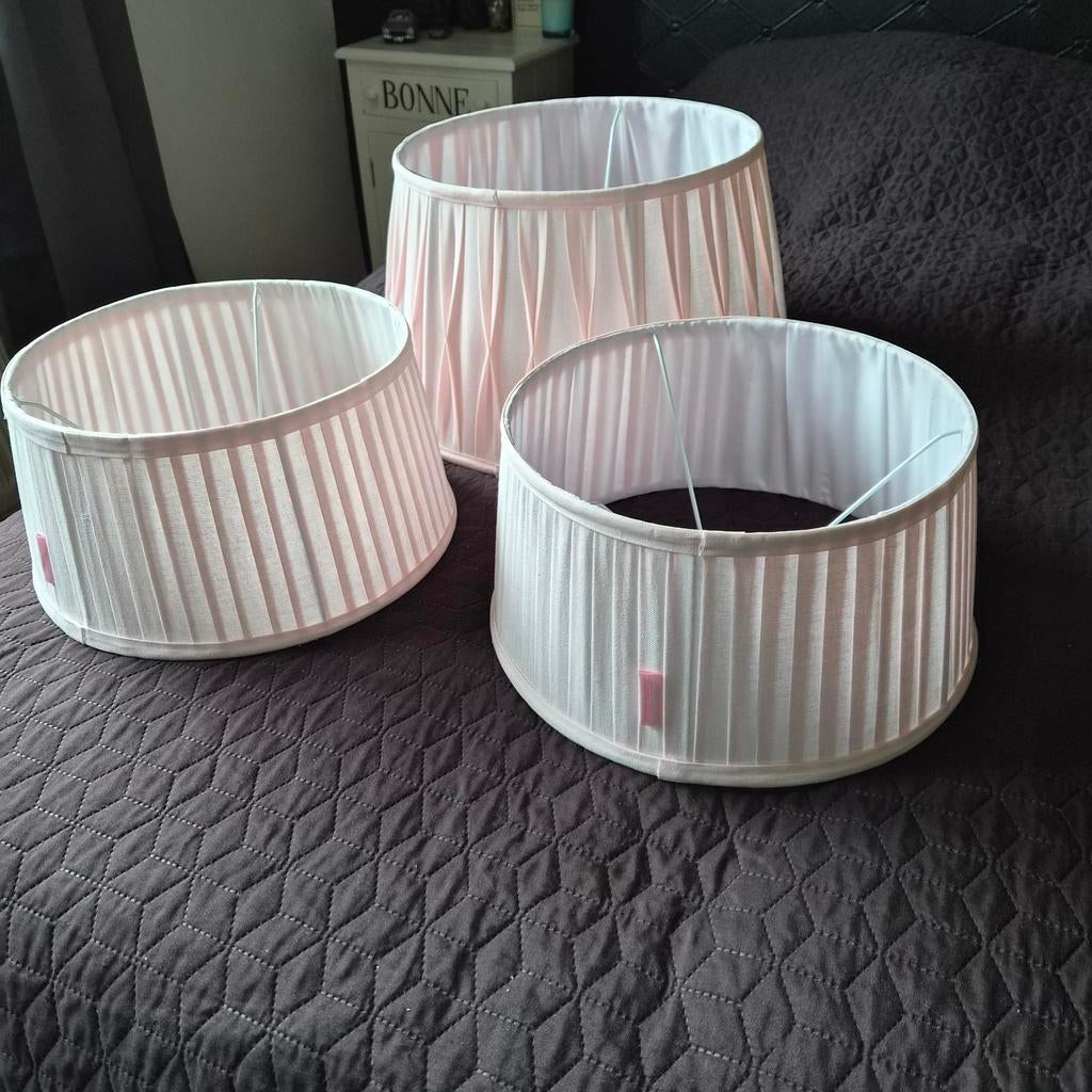 Riviera Maison Lampenkappen Roze, Huis en Inrichting, Ophalen of Verzenden, Zo goed als nieuw, Rond, Minder dan 25 cm