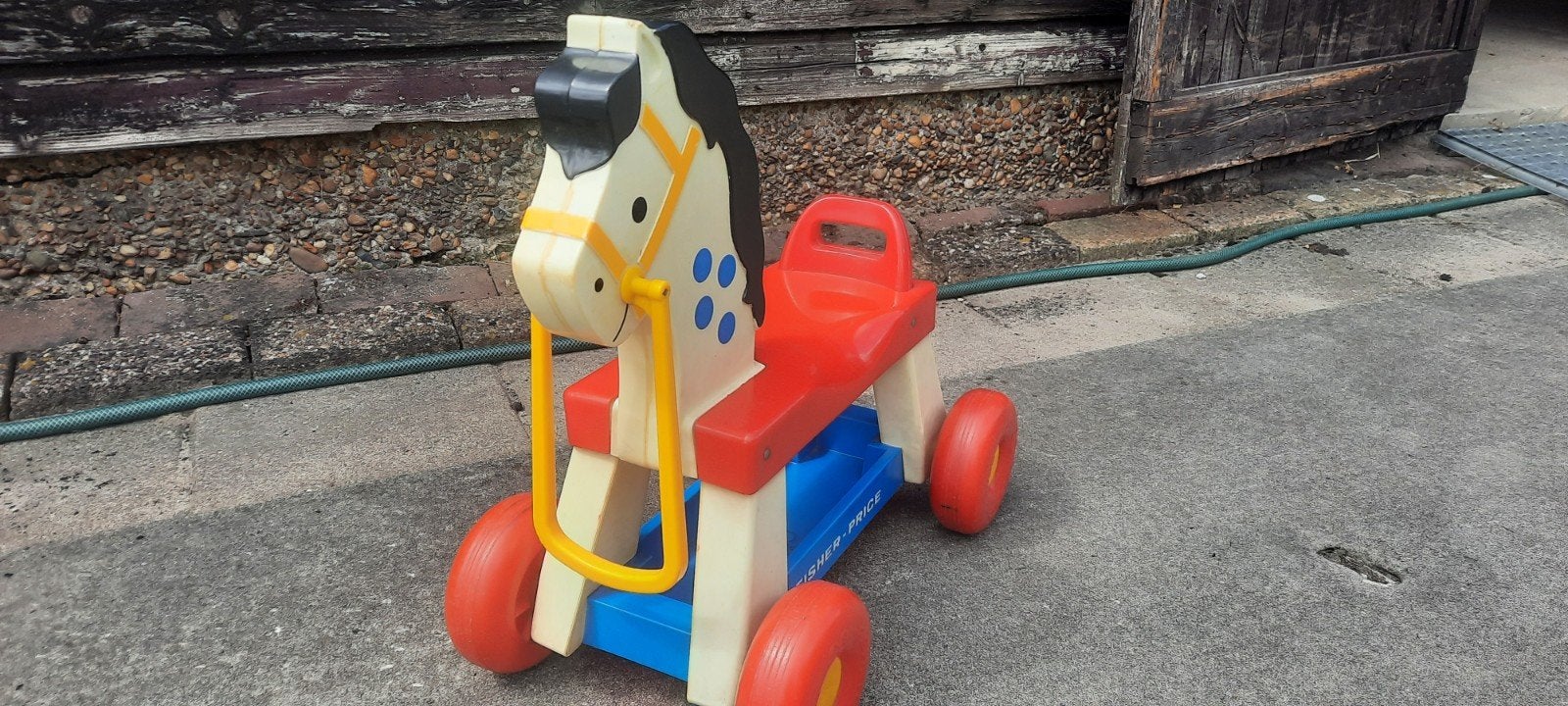 Vintage loop paard van fisher price, Ophalen, Zo goed als nieuw