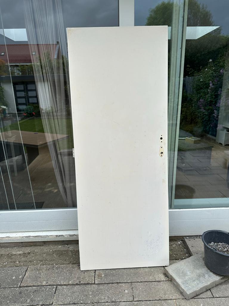 Witte binnendeur, gebruikt, zonder beslag, 80 tot 100 cm, Binnendeur, Ophalen of Verzenden, Zo goed als nieuw