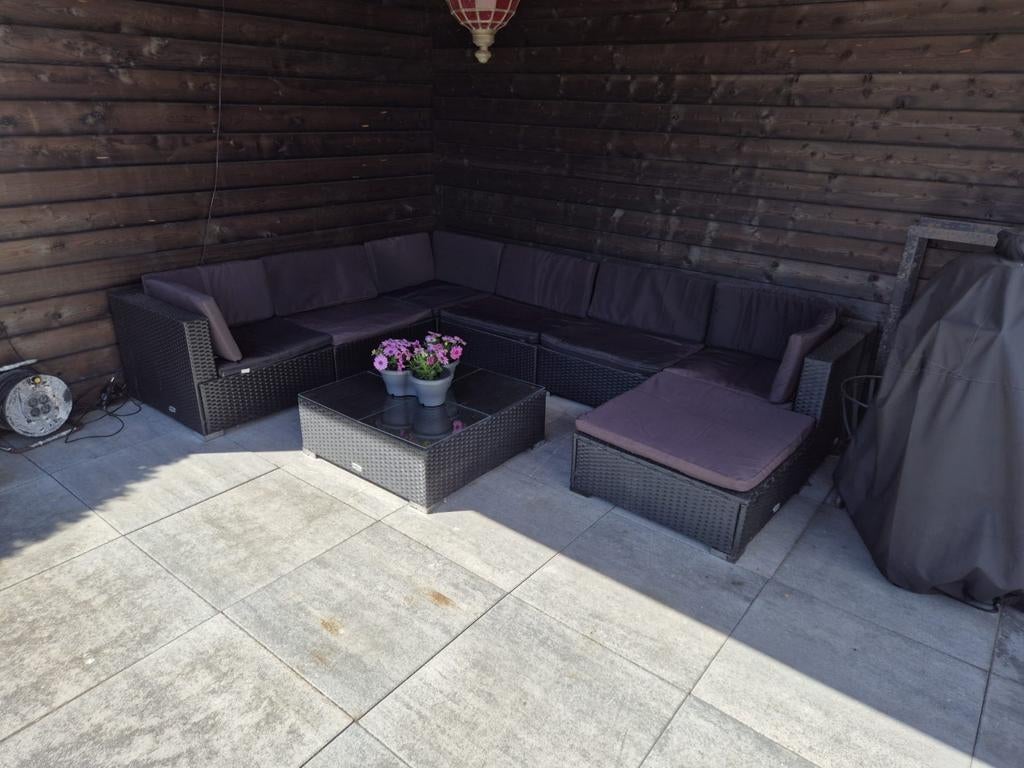Loungeset tuin (amper gebruikt), Ophalen of Verzenden, Zo goed als nieuw