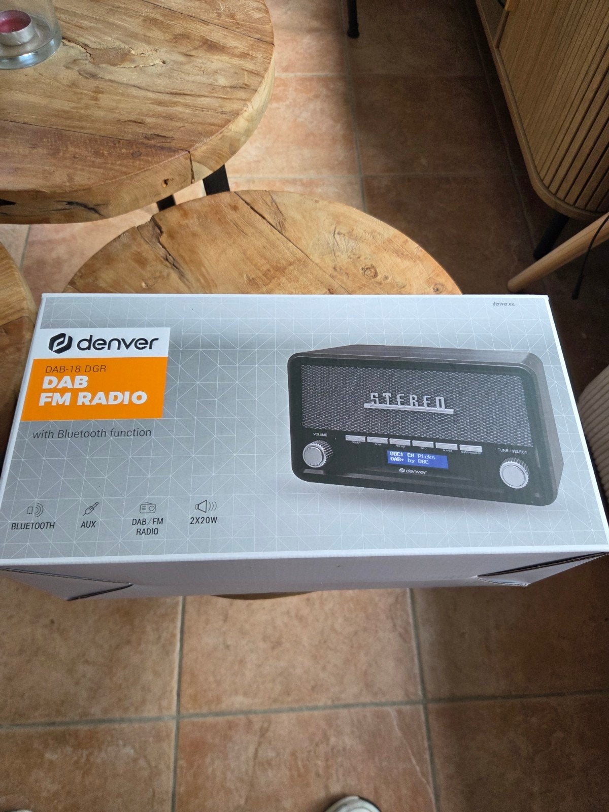 Denver DAB-18 DGR DAB/FM Radio met Bluetooth, Ophalen, Nieuw, Radio