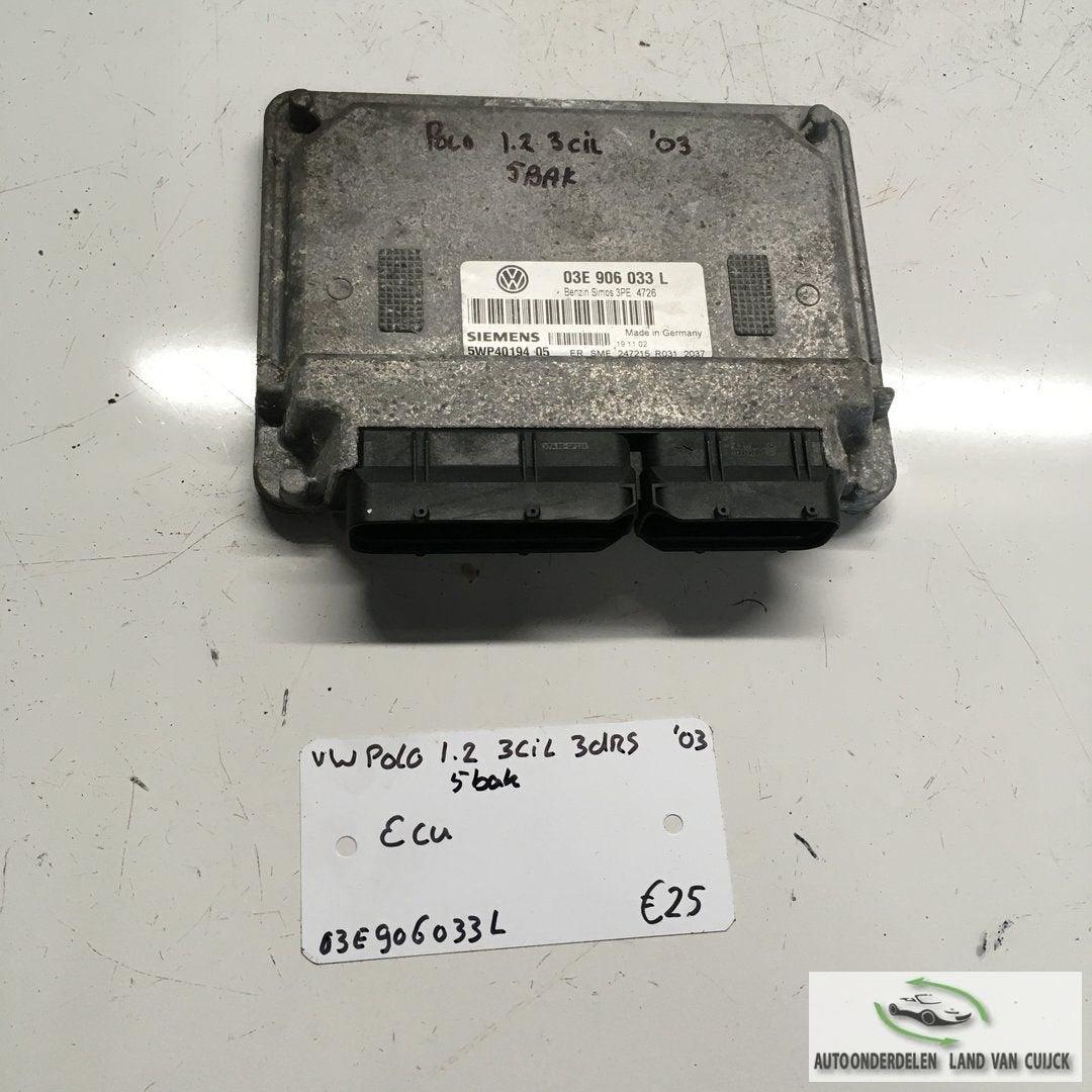 Vw Polo 1.2 3cilinder 5 bak 2003  ECU 03E 906 033 L