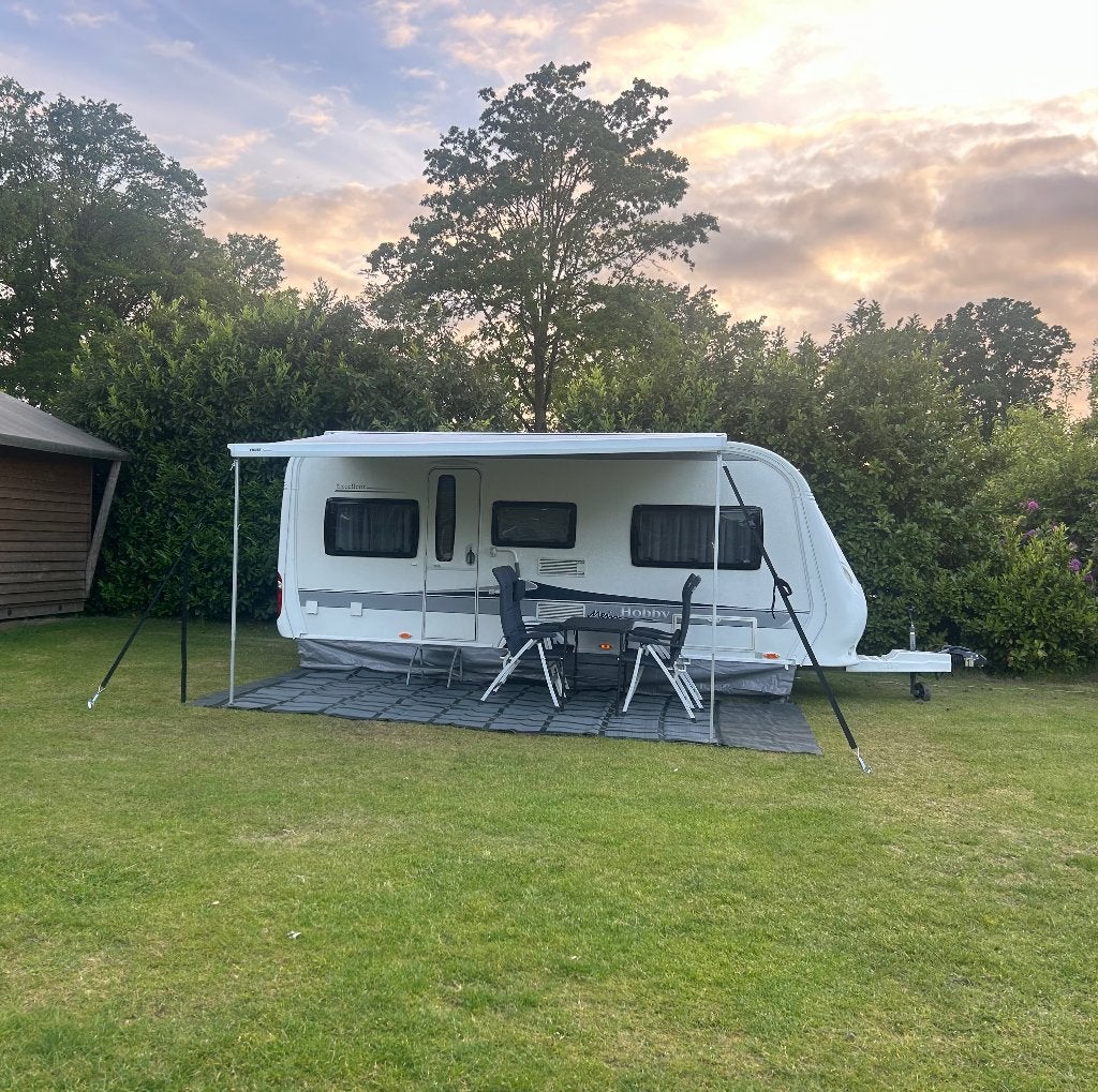 Caravan Hobby 495 met lengte bedden, airco, luifel, mover,, Rondzit, Hobby, Particulier, 5 tot 6 meter