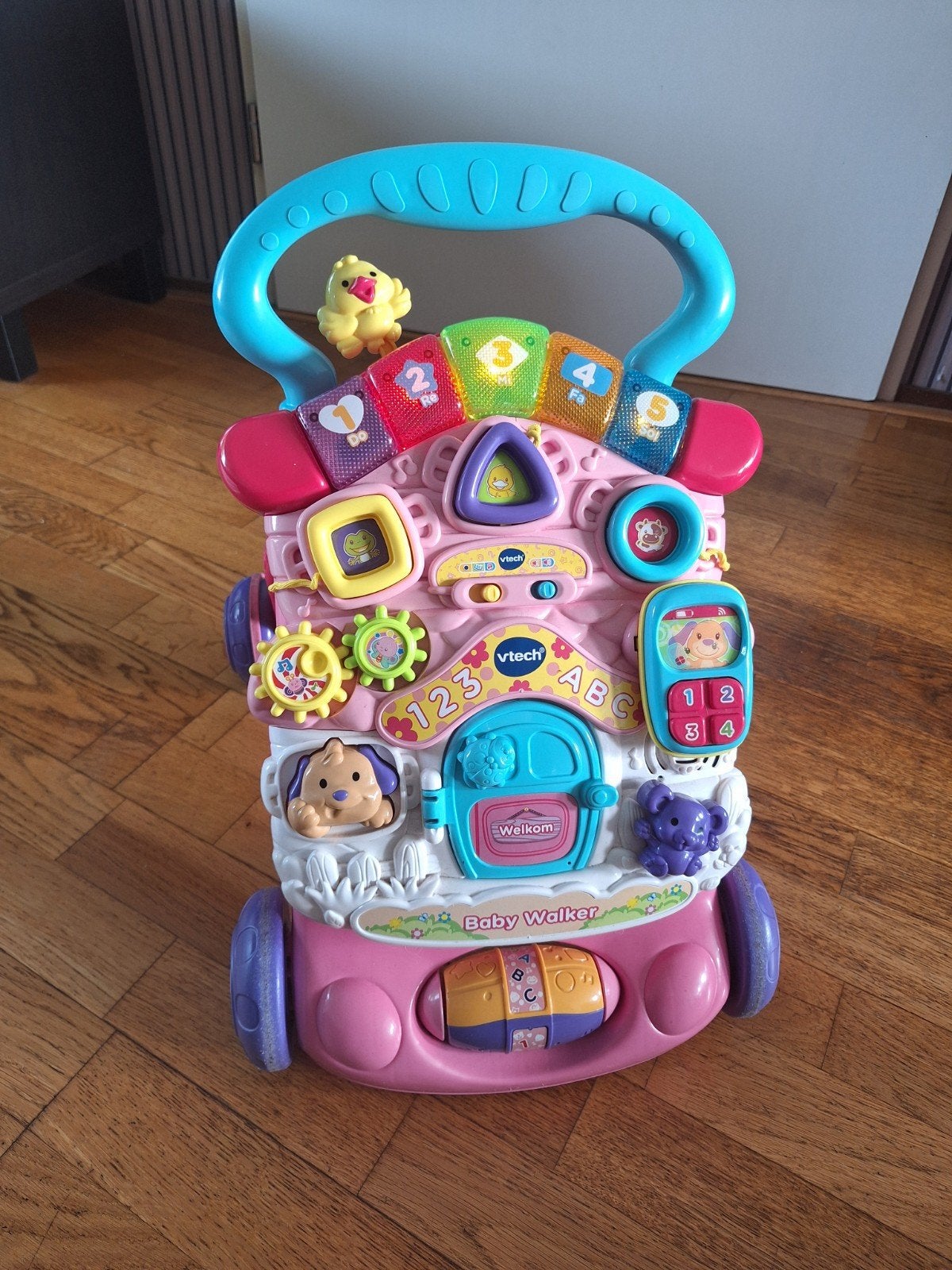 VTech Baby Walker - Roze loopwagen met activiteitenpaneel, Kinderen en Baby's, Ophalen of Verzenden, Gebruikt, Overige typen, Met licht