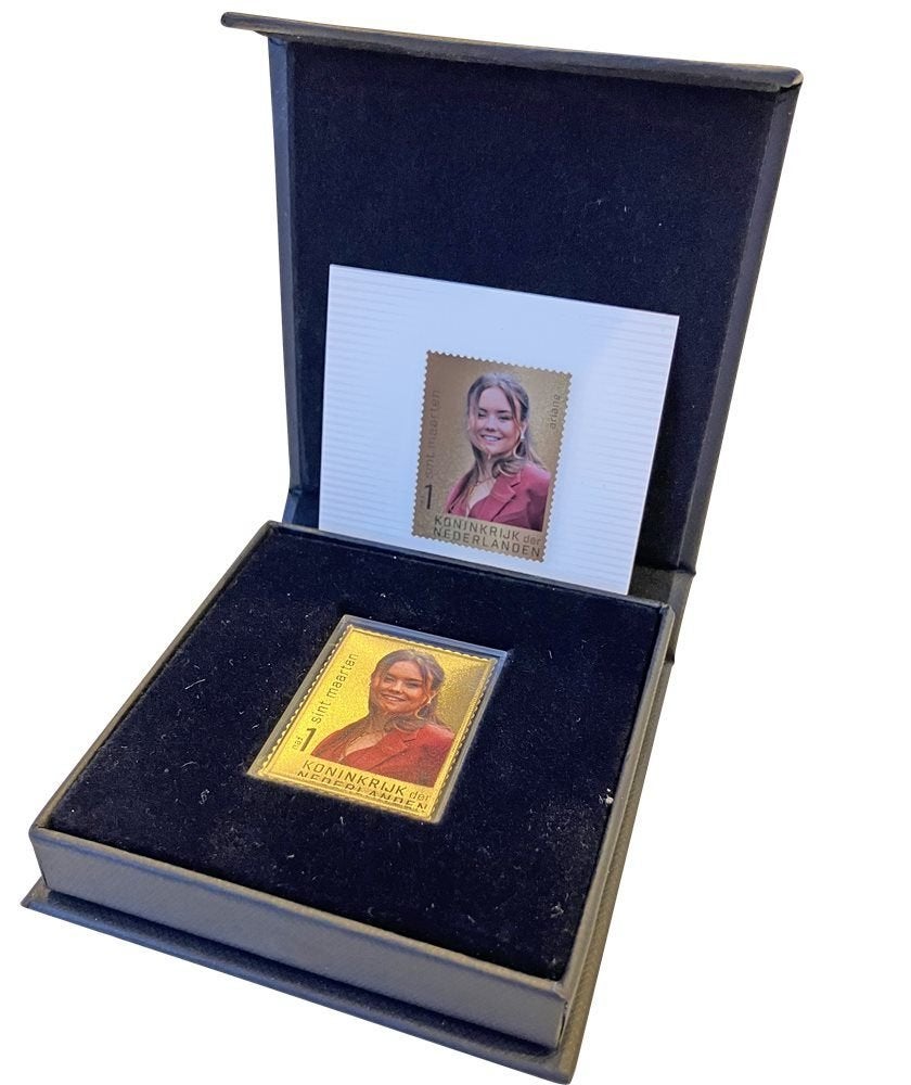 24K gouden postzegel prinses Ariane, Ophalen, Postfris, Koningshuis