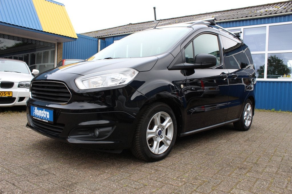 Ford Tourneo Courier 1.0i "Titanium" Clima - Cruise ! 100 Pk, Auto's, Voorwielaandrijving, Gebruikt, Zwart, Zwart