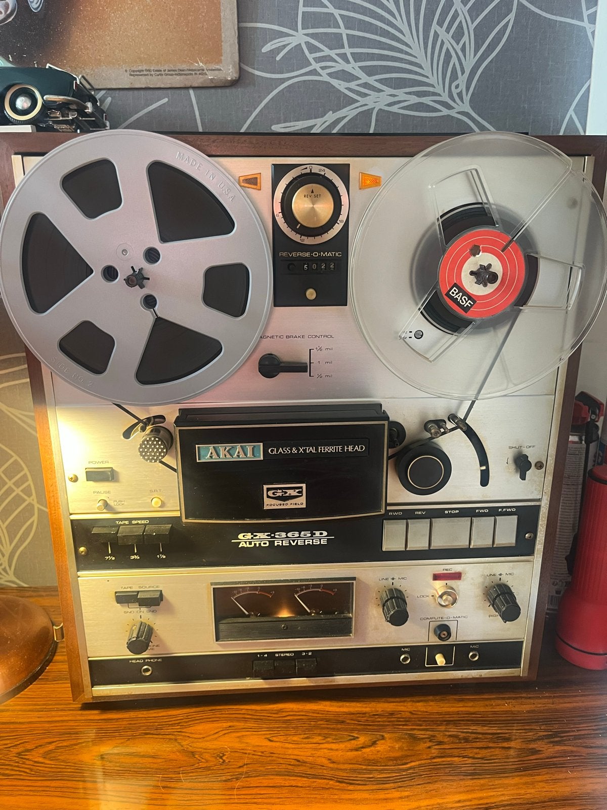 Akai GX-365D Auto Reverse Bandrecorder. Vaste prijs, Ophalen, Bandrecorder, Met banden