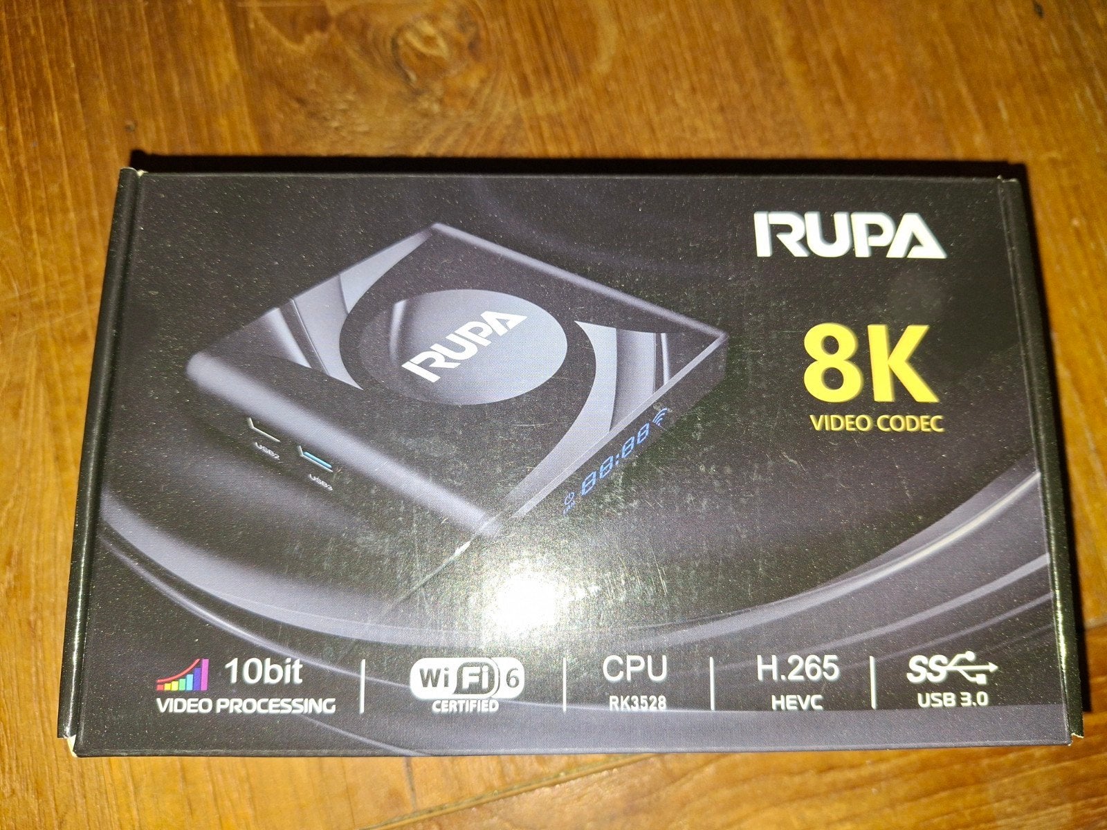 Rupa 8K Video Codec Android TV Box met WiFi 6 en USB 3.0, Ophalen of Verzenden, Zo goed als nieuw, HDMI