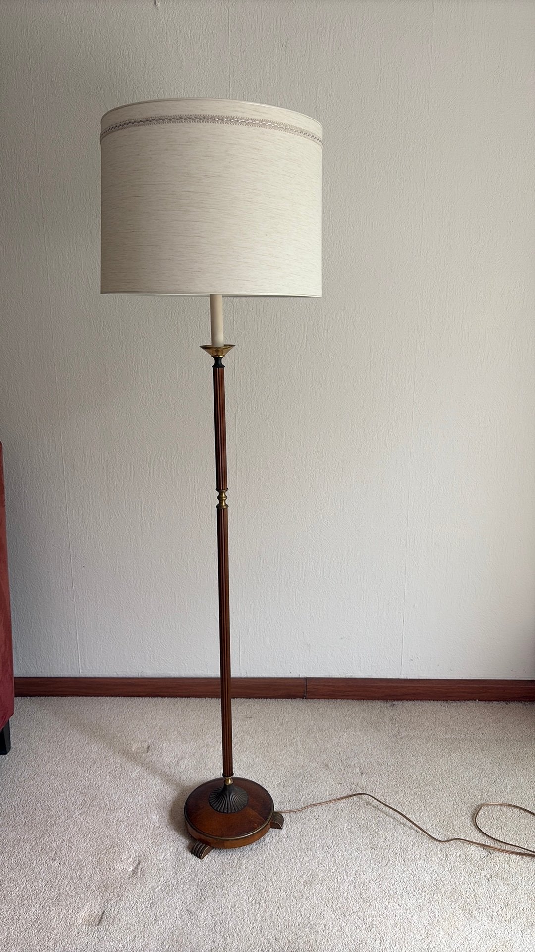 Unieke Art Deco Staande Lamp met Nieuwe Lampenkap, Ophalen, Gebruikt, Art deco, 150 tot 200 cm
