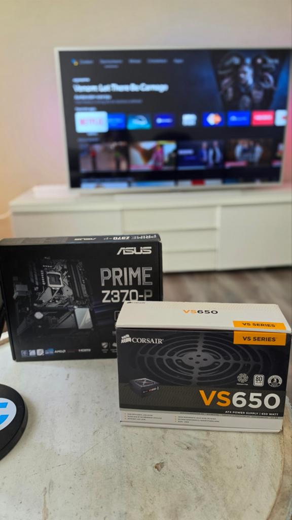 ASUS Prime Z370-P + Corsair VS650 voeding – Werkend, Computers en Software, Moederborden, Ophalen, DDR4