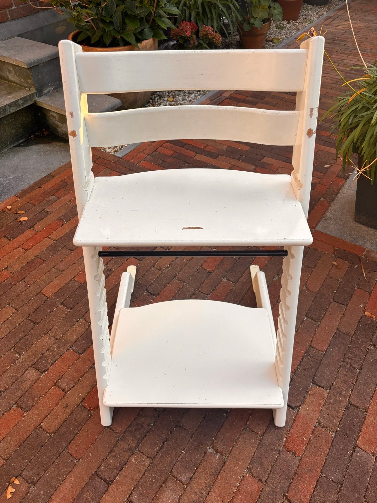 Stokke Tripp Trapp kinderstoel wit tripptrapp, Ophalen, Gebruikt, Meegroeistoel