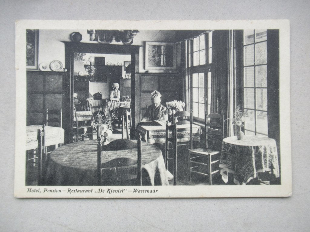 Wassenaar - Interieur Pension Restaurant De kieviet 1925t, Ophalen of Verzenden, 1920 tot 1940, Gelopen, Zuid-Holland