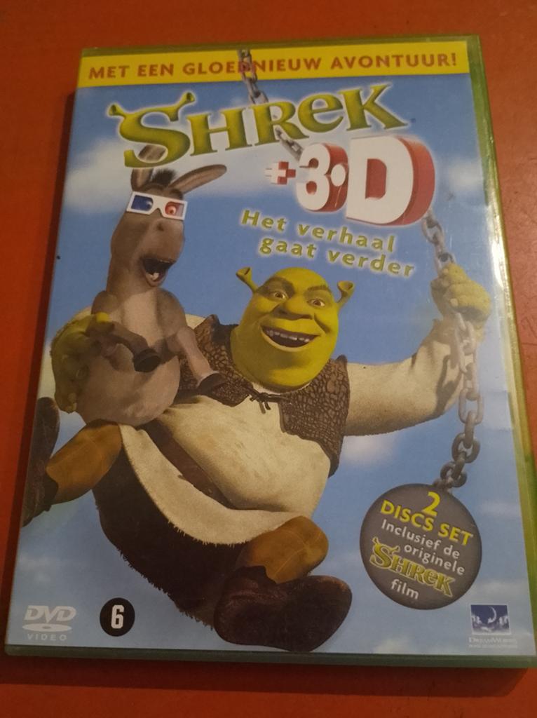 Shrek 3D DVD - Met originele film en 3D-bril, Gebruikt, Tekenfilm, Amerikaans, Boxset