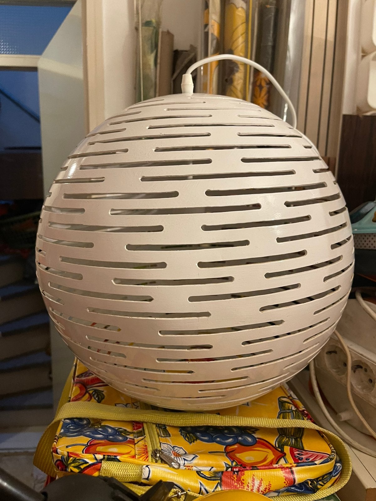 Witte bol hanglamp Ranex, Ophalen of Verzenden, Zo goed als nieuw, Hout