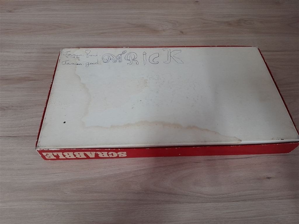 scrabble mindere doos houten letters [s1245], Verzenden, Zo goed als nieuw