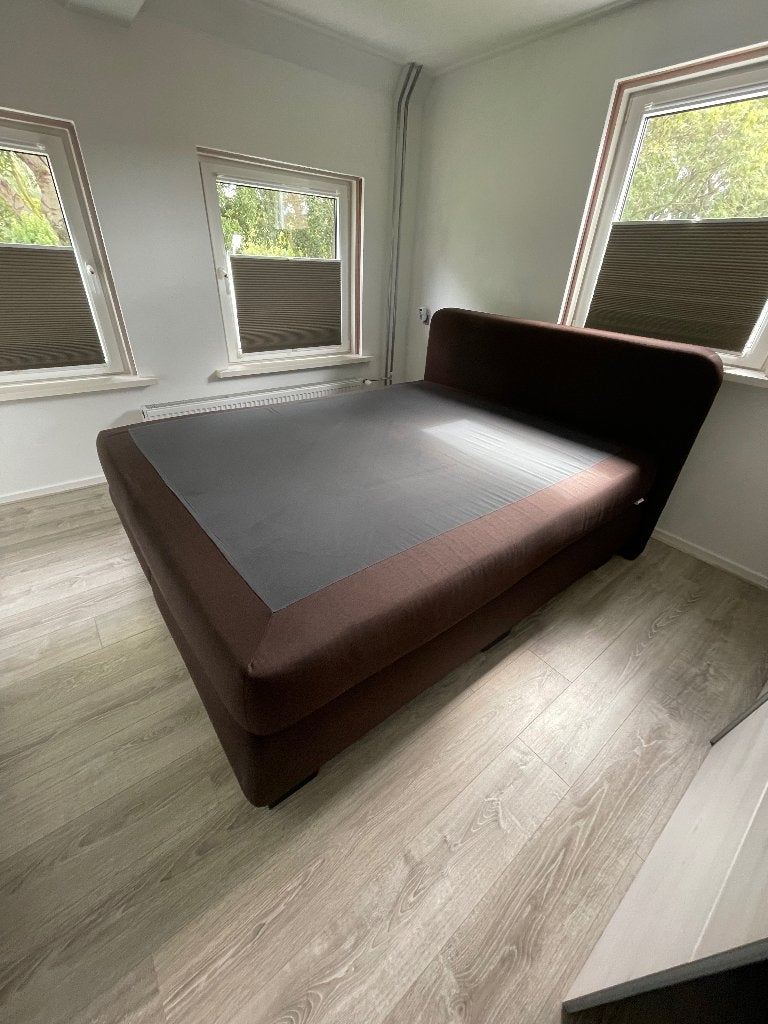 Box spring, Ophalen, Gebruikt, Bruin, Tweepersoons
