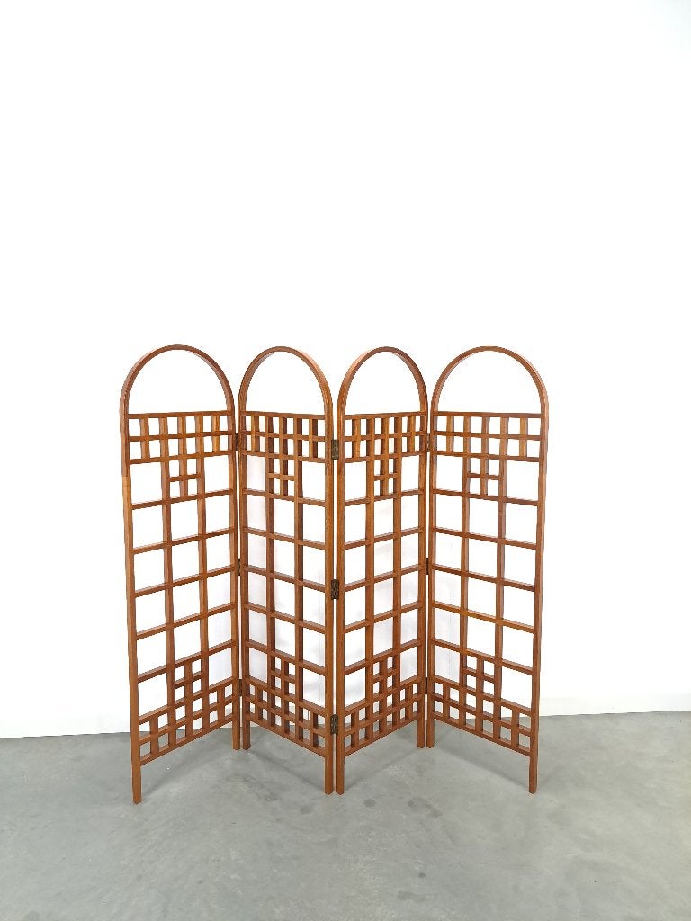 Teak houten kamerscherm roomdivider, Huis en Inrichting, Ophalen of Verzenden, Gebruikt