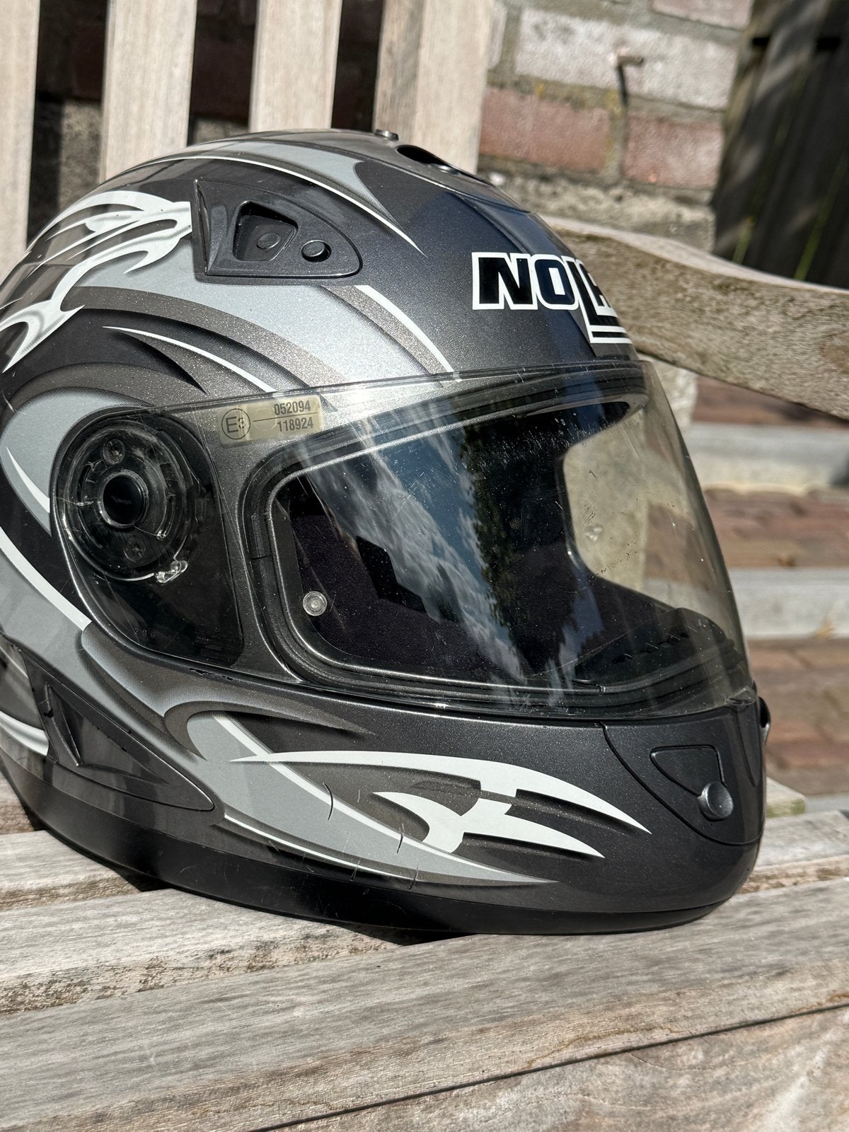 Nolan Integraalhelm N83 Maat L - Grijs/Zwart, Motoren, Kleding | Motorhelmen, Heren, Nolan, Ophalen of Verzenden, Integraalhelm