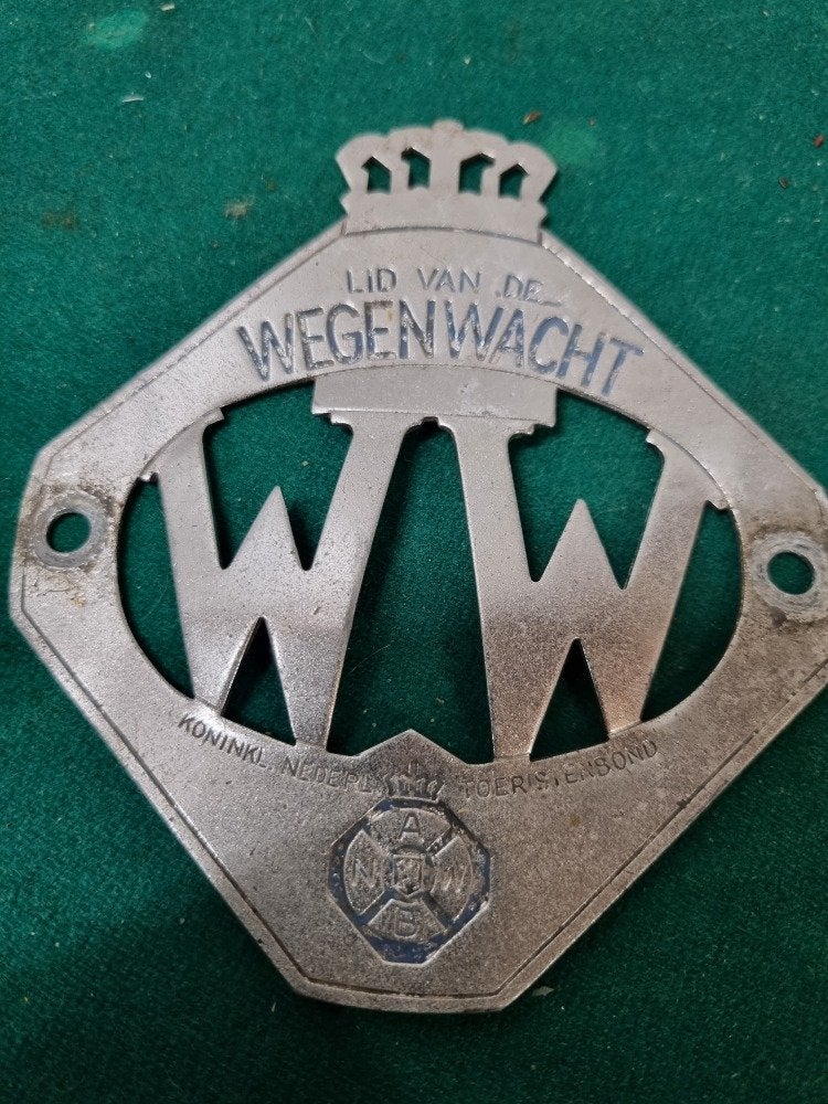 schild embleem wegenwacht vintage, Ophalen of Verzenden, 'T Olde Gre-j, Info@toldegrej.nl, Endepoelstraat 20f Didam