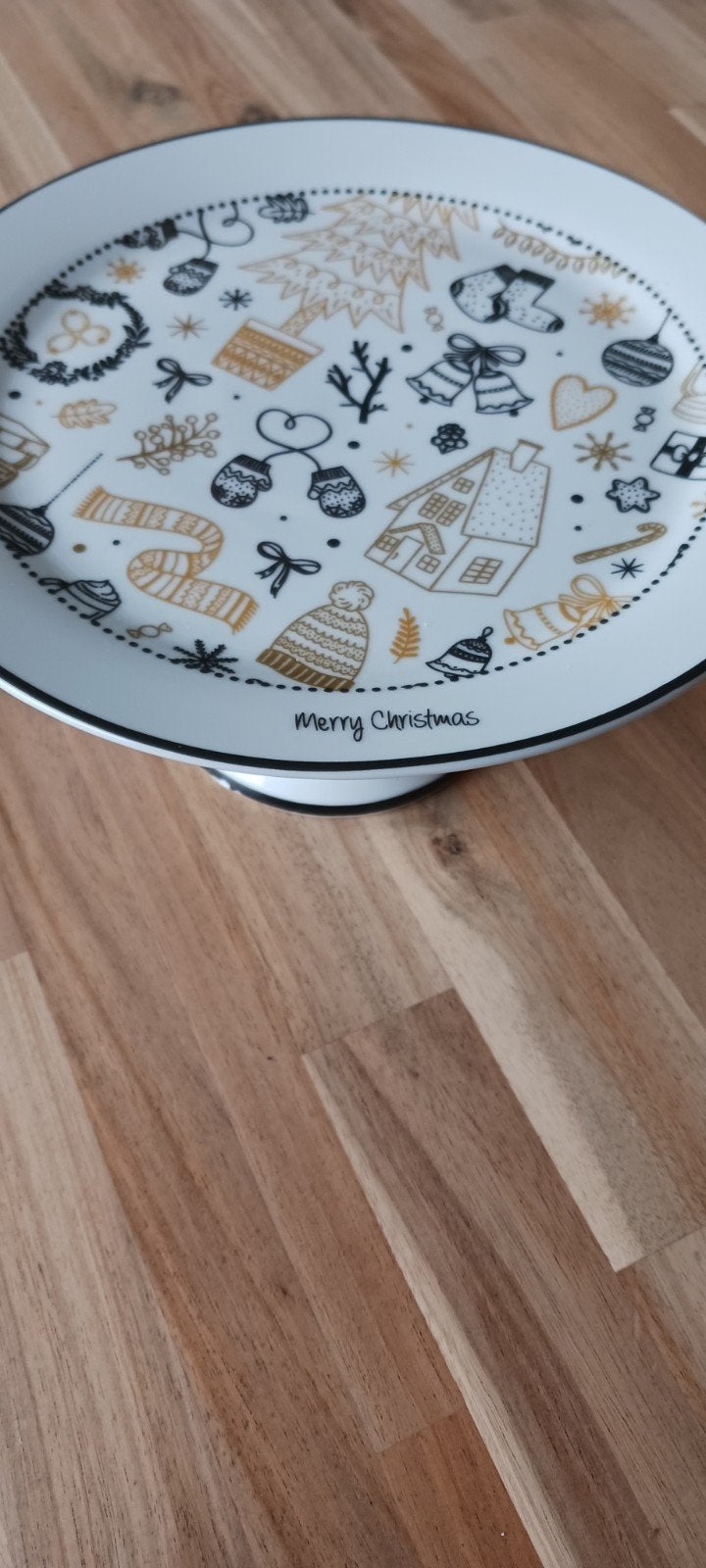 Kerst chocolade- of koekjesschaal, Ophalen, Zo goed als nieuw, Rond