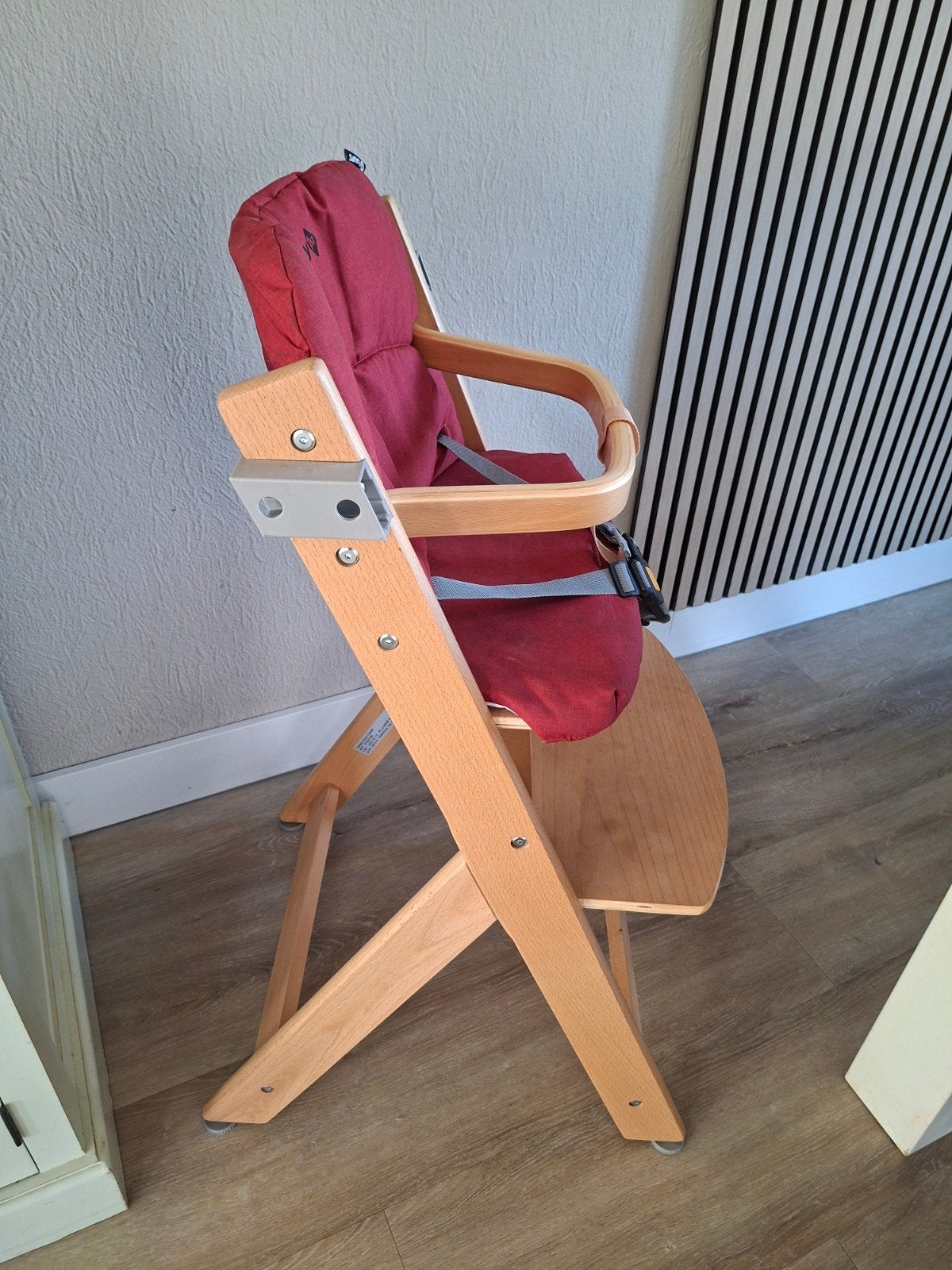 Safety first houten kinderstoel - meegroeistoel, Ophalen of Verzenden, Zo goed als nieuw, Meegroeistoel