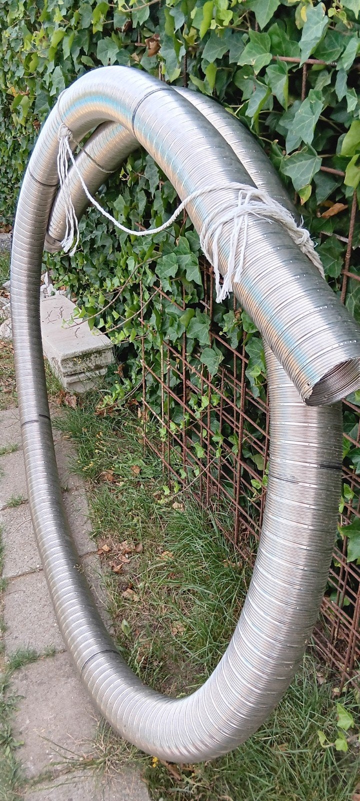 Rvs kachelbuis 10 cm inwendig./lang 7 meter., Ophalen, Gebruikt, 6 meter of meer, Overige typen