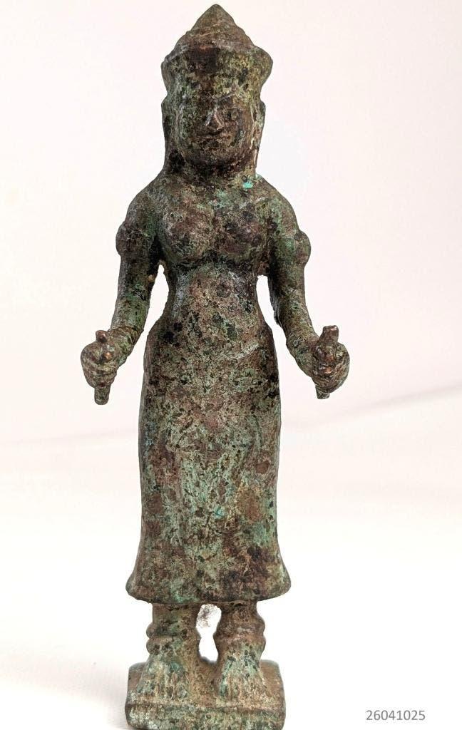 Een bronzen beeld van Uma, Thailand, Lopburi-stijl, Antiek en Kunst, Antiek | Koper en Brons, Ophalen, Brons