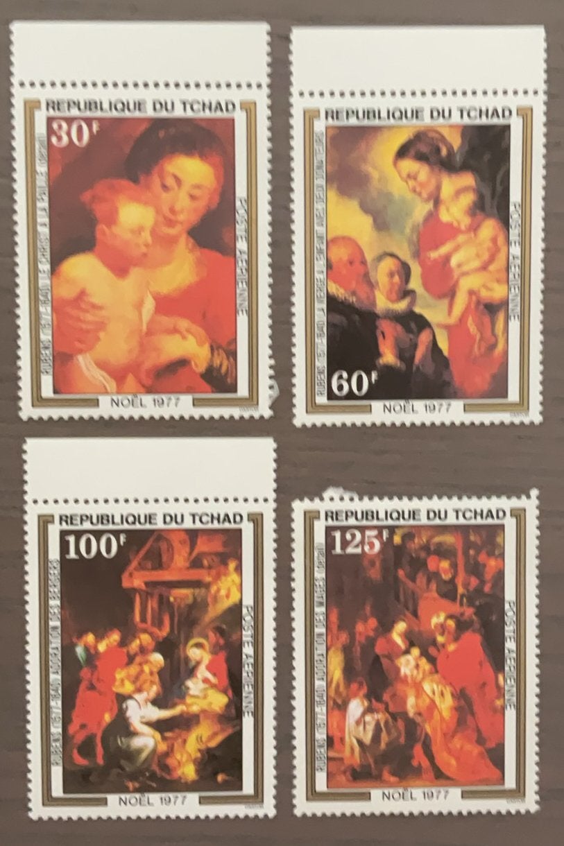 Tsjaad - schilderijen kerst 1977, Ophalen of Verzenden, Overige landen