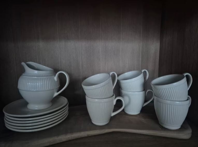 Wedgwood Windsor koffie kopjes met schotel en melkkan, Ophalen, Nieuw, Kop(pen) en/of Schotel(s), Wedgwood