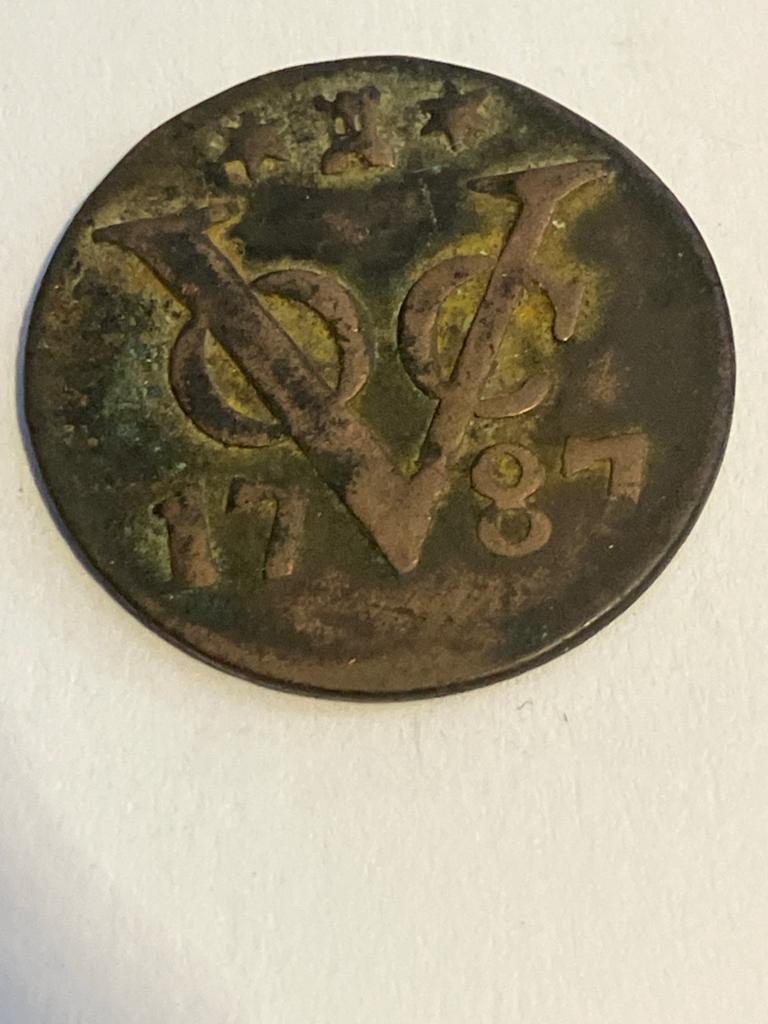 VOC Duit Zeeland 1787 - Historische Koperen Munt, Ophalen of Verzenden, Losse munt