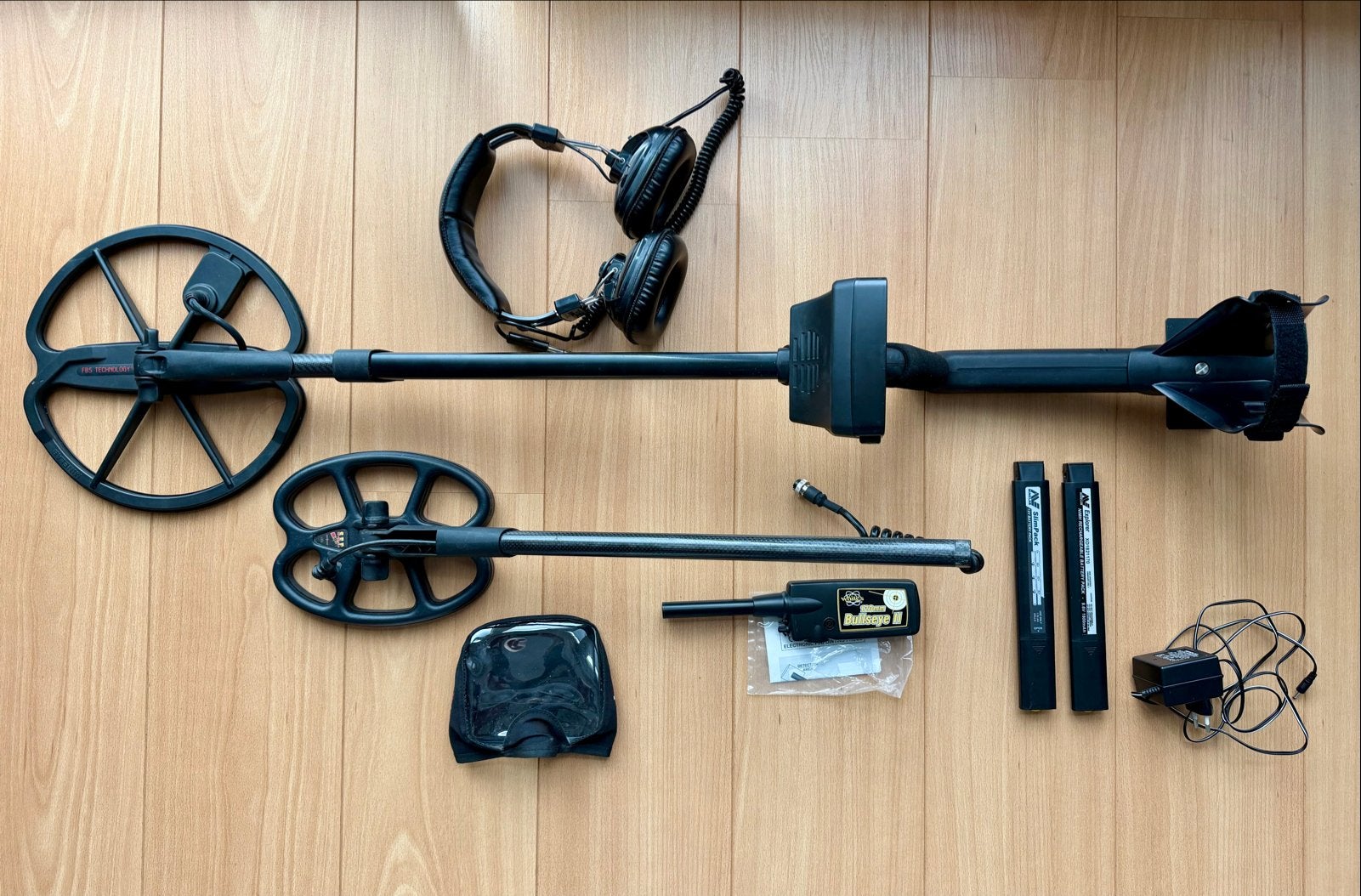 Minelab E-Trac metaaldetector met accessoires en tas, Ophalen, Gebruikt, Meer dan 30 cm, Minelab