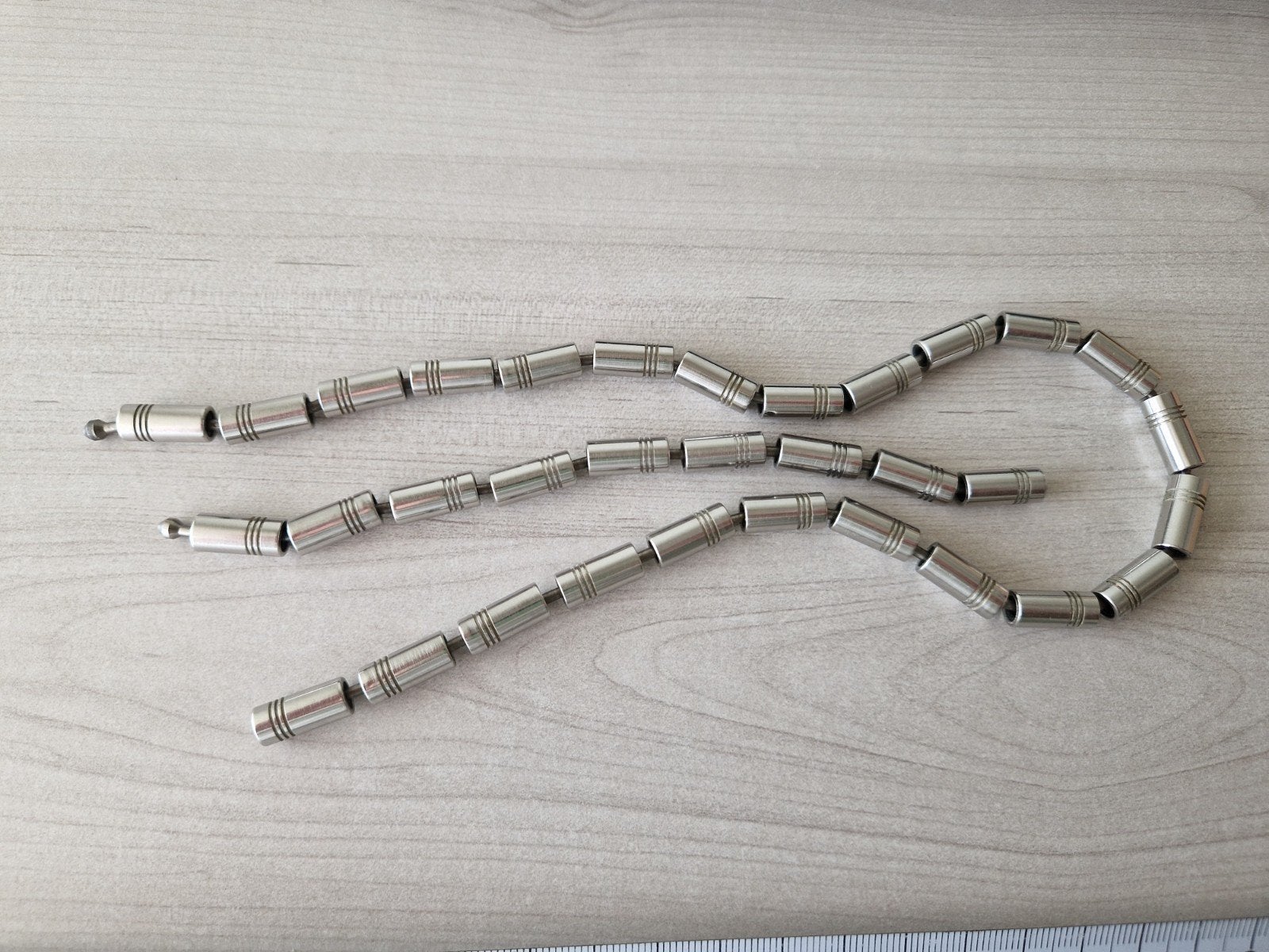 Xen heren ketting en armband titanium, Overige materialen, Verstelbaar, Ophalen of Verzenden, Zo goed als nieuw