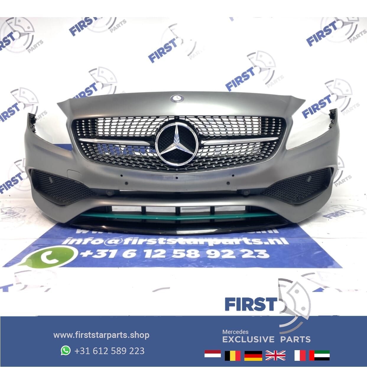 W176 AMG PETRONAS EDITION VOORBUMPER Mercedes A Klasse GRIJS, Gebruikt, -, Voor, Ophalen of Verzenden