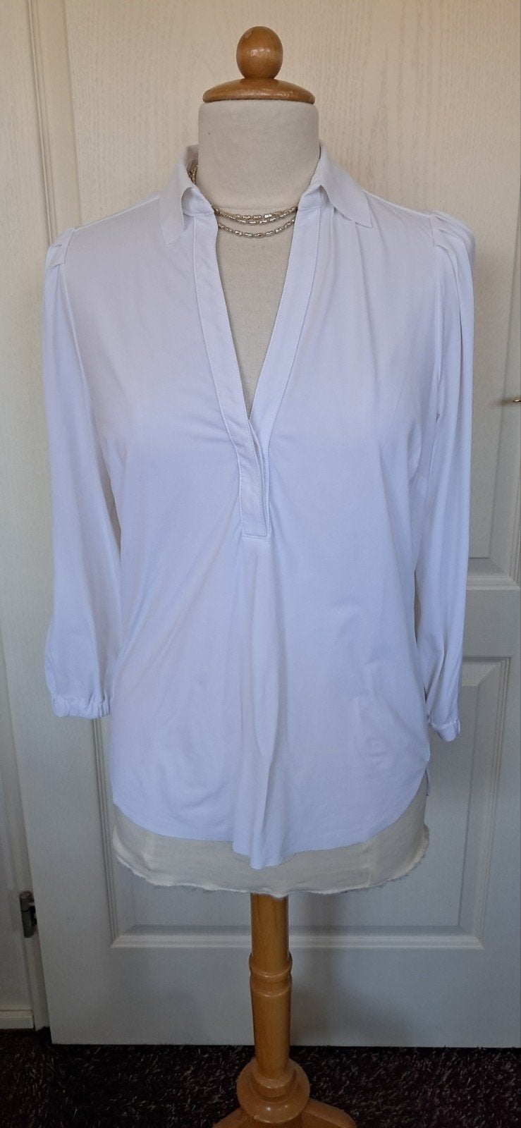 JAPAN TKY Travelstof Blouse Wit Maat 40, Maat 38/40 (M), Wit, Onbekend, Ophalen of Verzenden