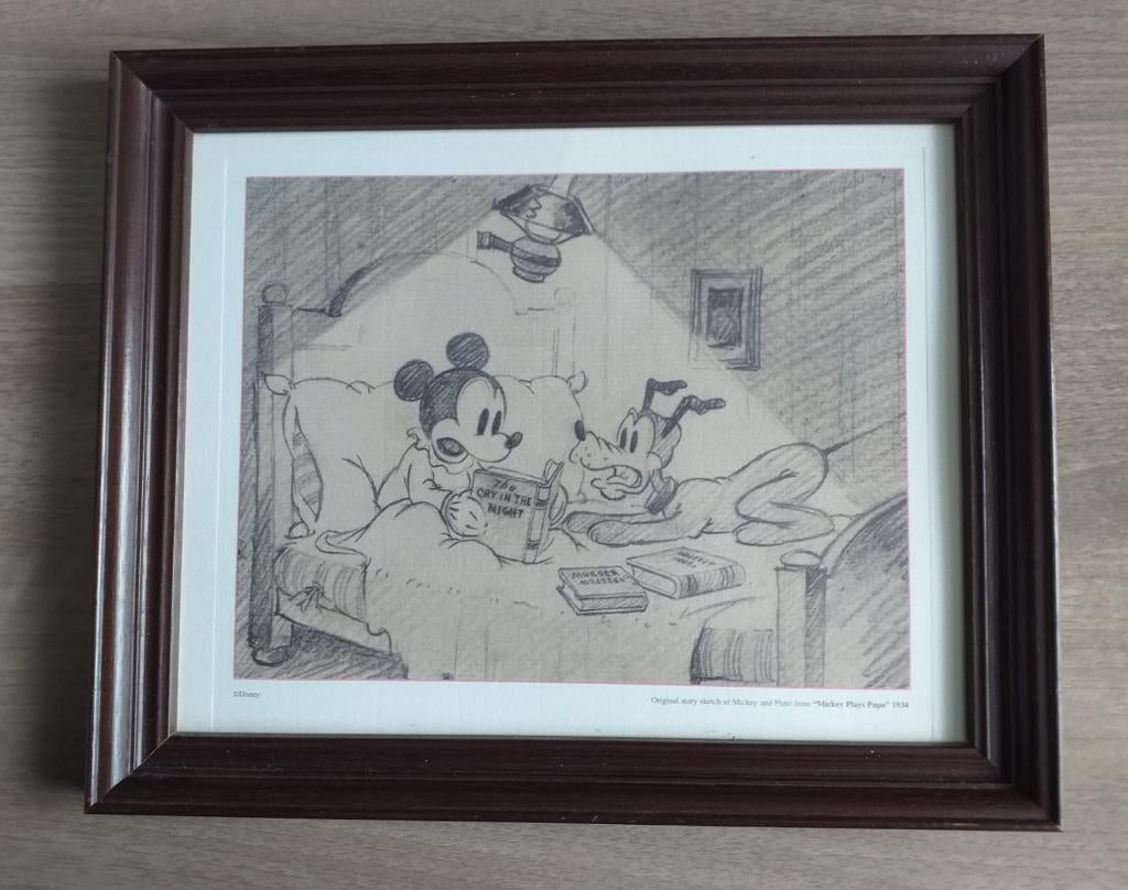 Original story sketch of Mickey from “Mickey Plays Papa”., Verzenden, Mickey Mouse, Gebruikt, Overige typen