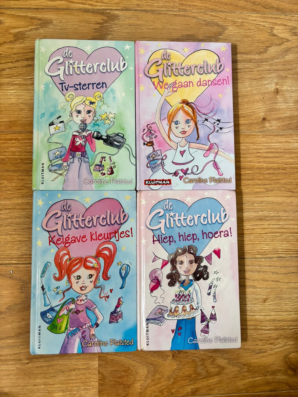 4 boeken van de Glitterclub - Caroline Plaisted :, Ophalen of Verzenden, Gelezen