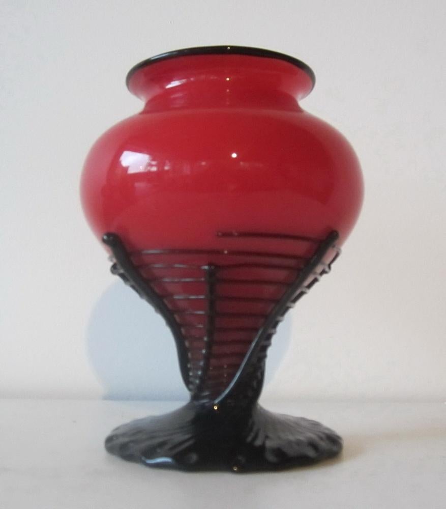 Art deco Tango glas, vaasje Michael Powolny, Loetz, ca 1920, Verzenden