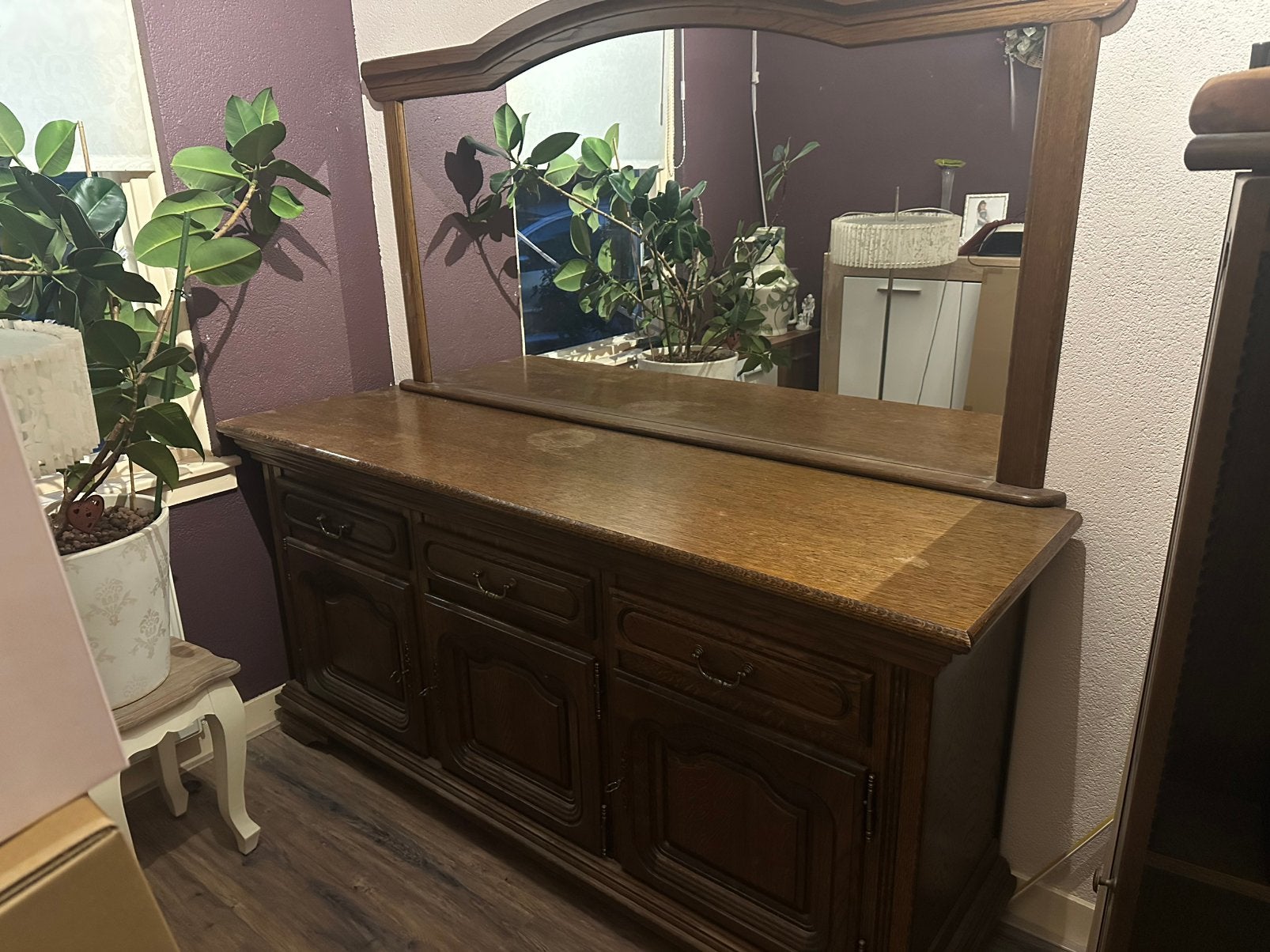 Klassieke dressoir & computerkast (bureau), Ophalen, Zo goed als nieuw, 200 cm of meer