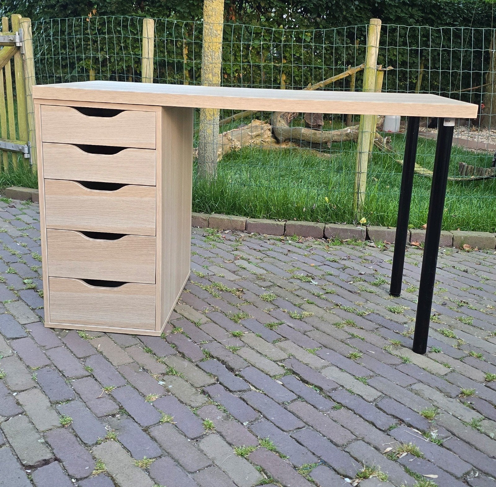 Ikea bureau met alex ladekast in goede staat, Ophalen, Scandinavisch, Spaanplaat of MDF, Zo goed als nieuw
