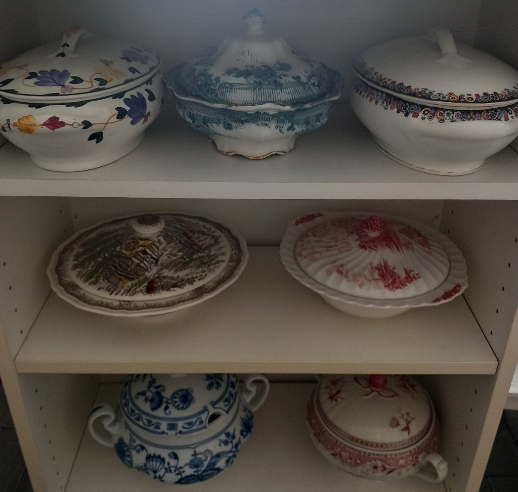 dekschalen soepterrines engels, seltmann, hutschen, Leander, Ophalen of Verzenden, Overige stijlen, Porselein, Schaal of Schalen