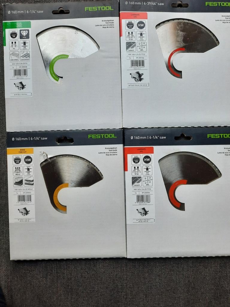 Festool Cirkelzaagbladen - Nieuw en Diverse Types, Doe-het-zelf en Verbouw, Gereedschap | Zaagmachines, Nieuw, Cirkelzaag, 1200 watt of meer