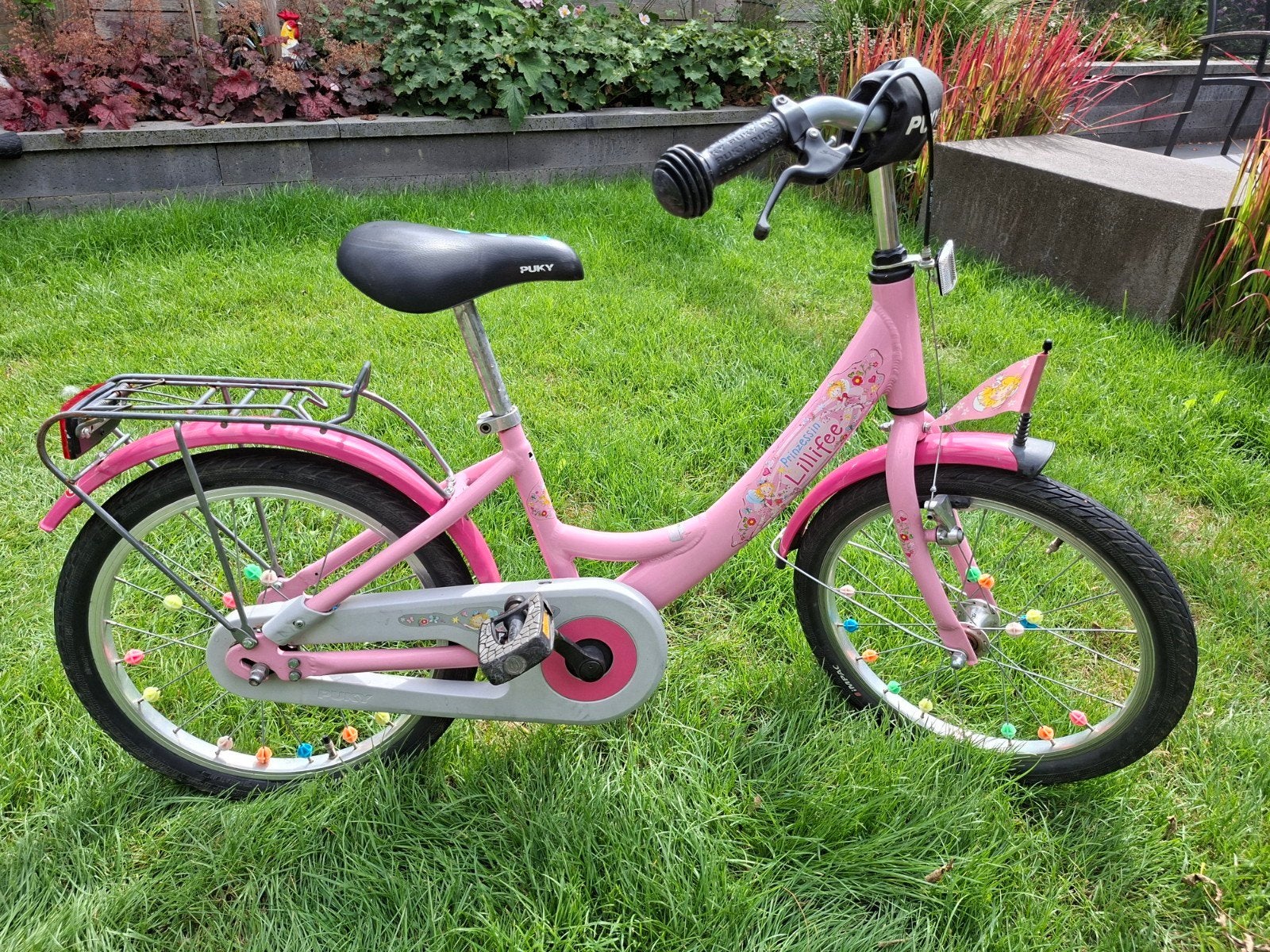 prinsessin lillifee 18 inch meisjes fiets, Terugtraprem, Gebruikt, Handrem, 18 inch