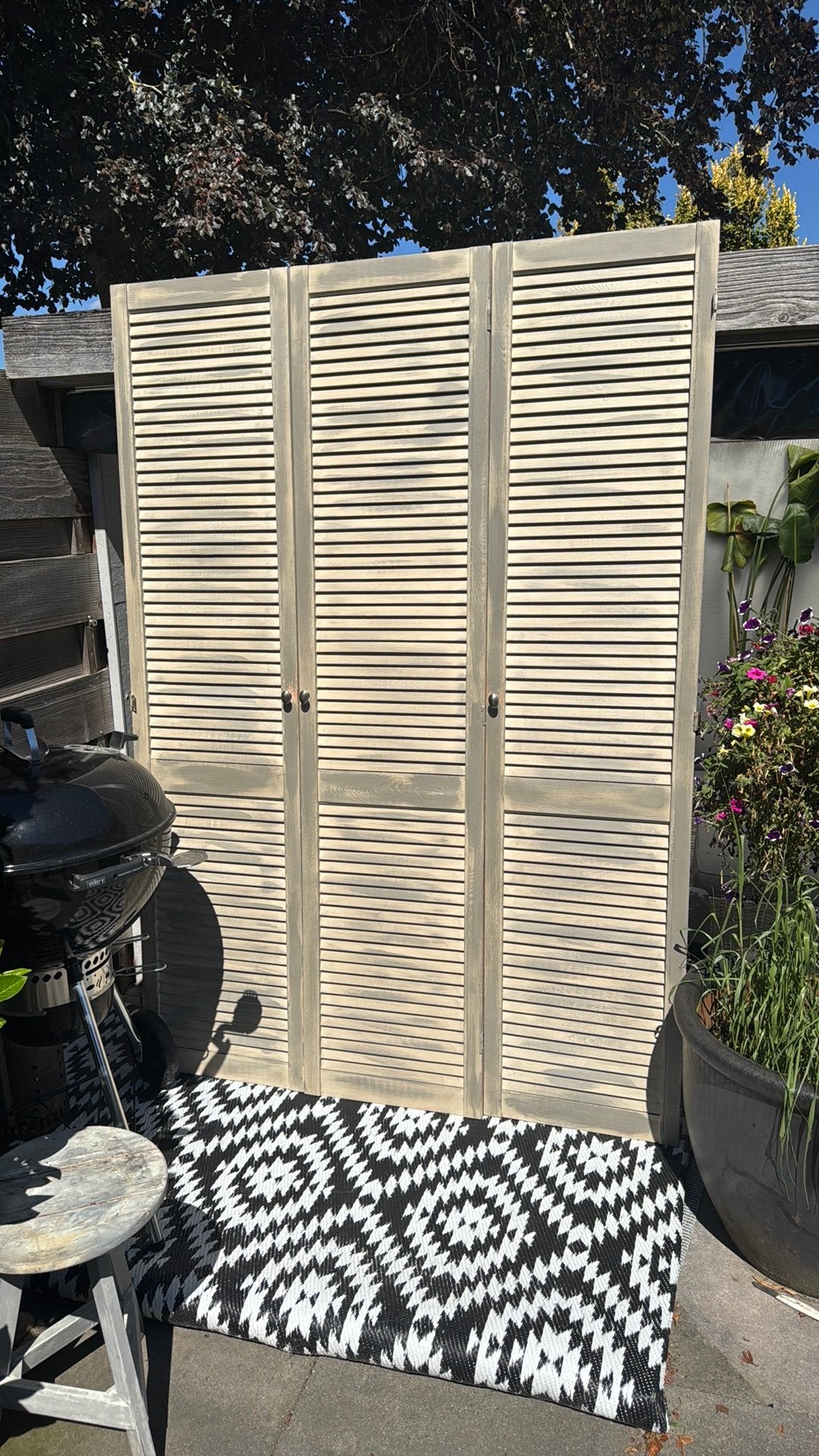 Set van 3 louvredeuren – decoratie/kastdeuren, Ophalen, Zo goed als nieuw